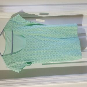 New York & Company Women's Top/Blouse Mint Green Size Medium Lace-type front NWT
